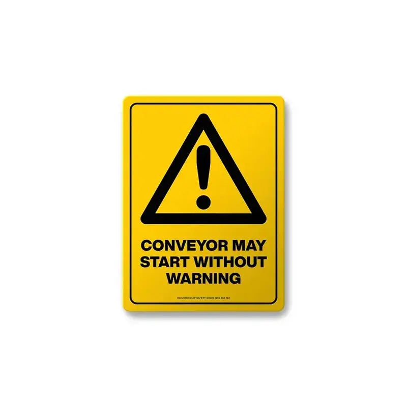 Hazard Sign - Conveyor May Start Without Warning | AS/NZS 1319 Safety Signs | Industro Australia