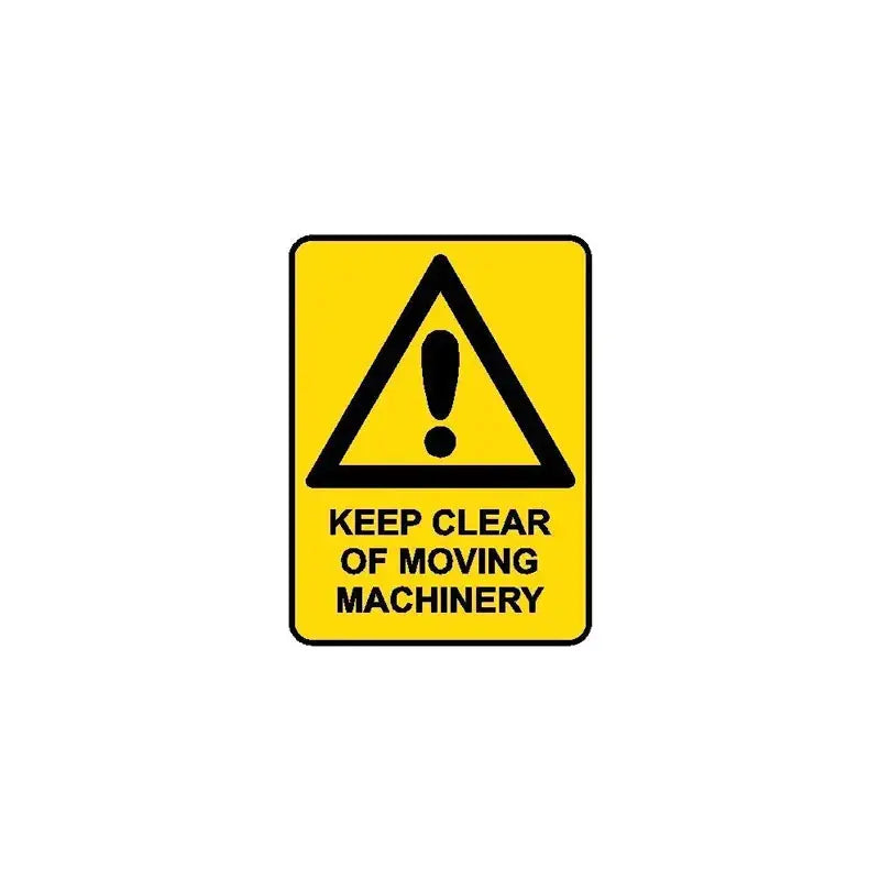 Hazard Sign - Keep Clear of Moving Machinery | AS/NZS 1319 Safety Signs | Industro Australia