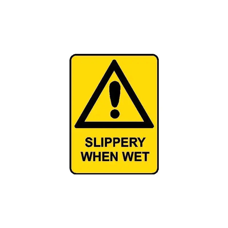 Hazard Sign - Slippery When Wet | AS/NZS 1319 Safety Signs | Industro Australia