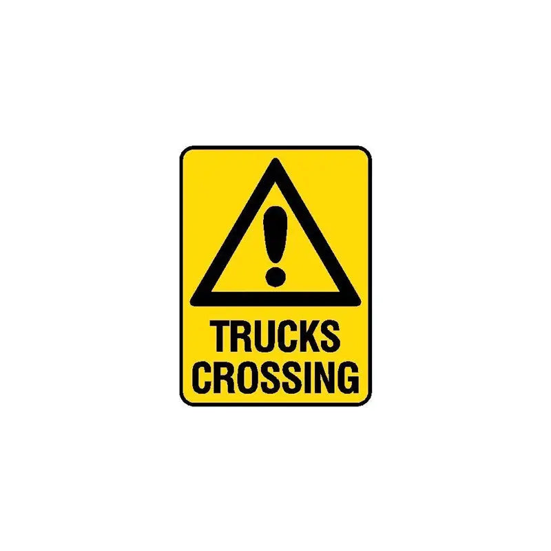 Hazard Sign - Trucks Crossing Industroquip