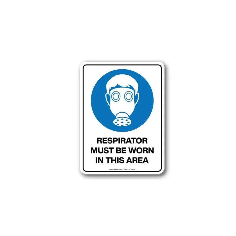 Mandatory Sign - Respirator Must Be Worn In This Area | AS/NZS 1319 Safety Signs | Industro Australia