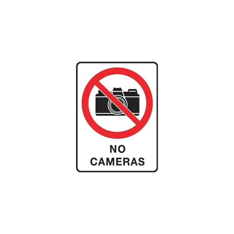 No Cameras Prohibition Sign Industroquip