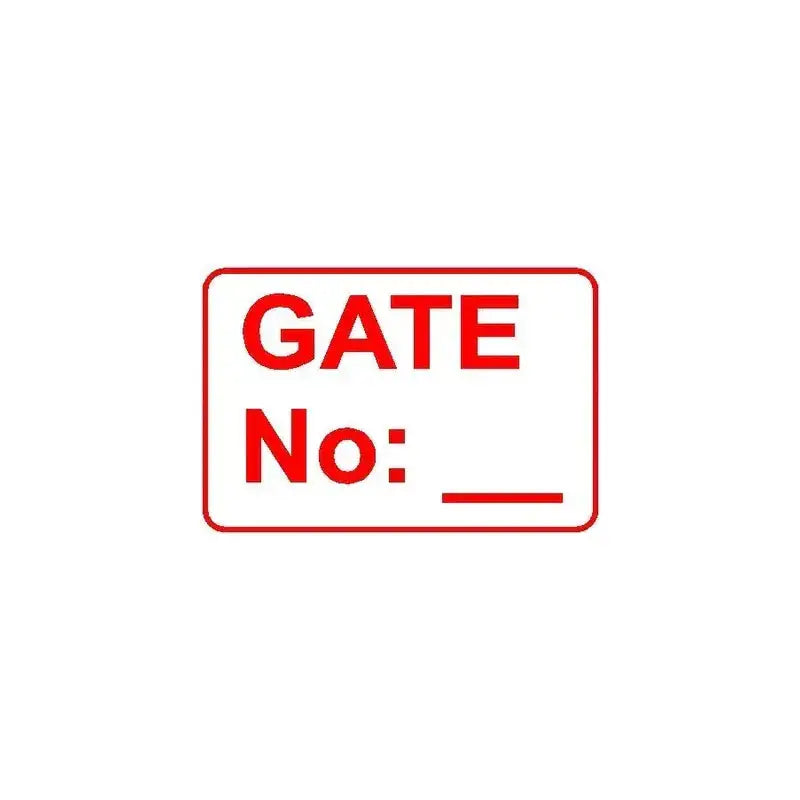 Notice Sign - Gate Number | AS/NZS 1319 Safety Signs | Industro Australia