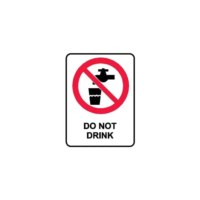 Prohibition Sign - Do Not Drink | AS/NZS 1319 Safety Signs | Industro Australia